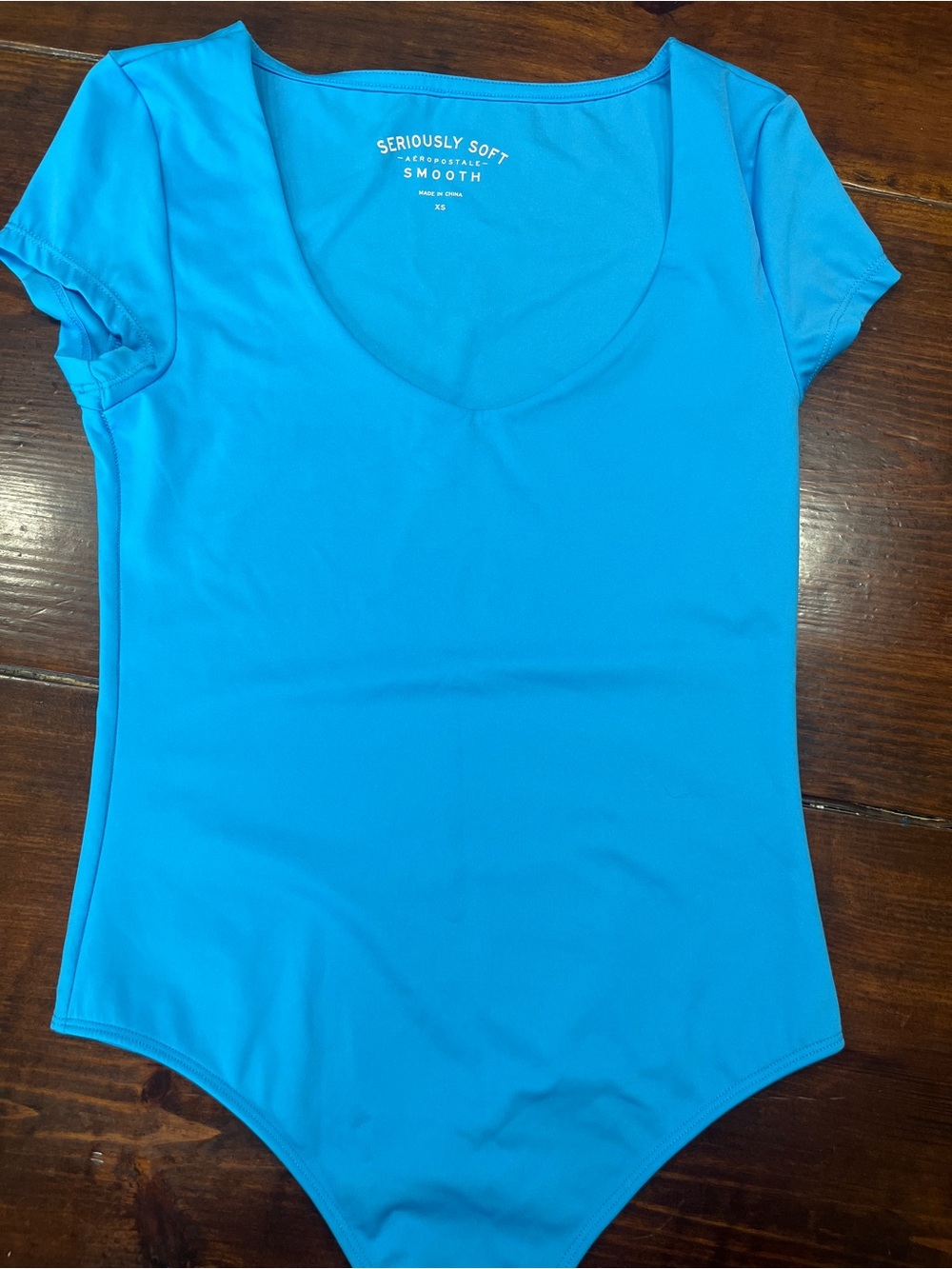 Aeropostale Bright Blue Scoop Neck Bodysuit